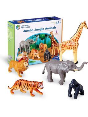 Jumbo Jungle Animal Set for Kids | Educational Toys for Learning & Play
